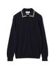 TOMORROWLAND tricot スーパーファインメリノウール ラインニットポロシャツ S-WOOL