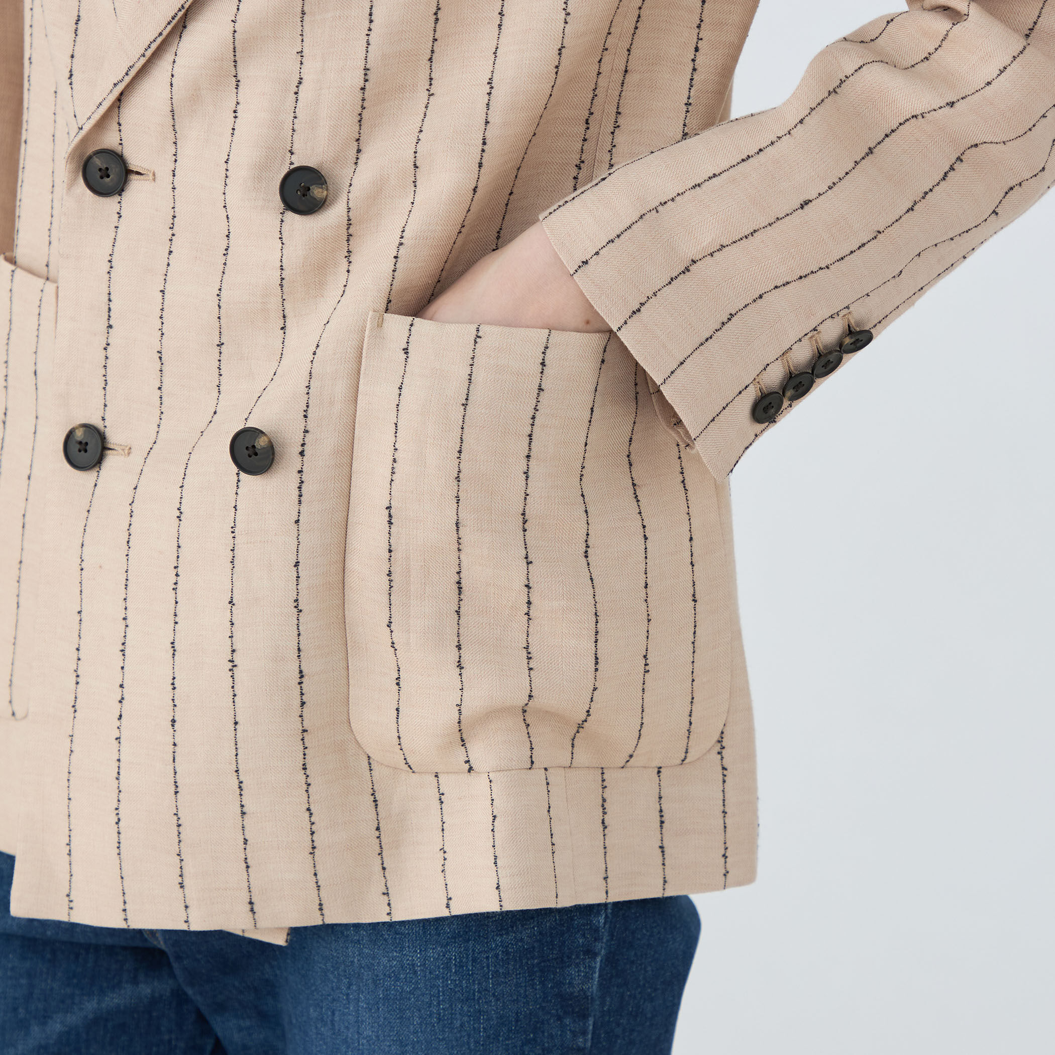 美品✨　MACPHEE 23SS ラッセルコットン ダブルブレストジャケット 美品✨ MACPHEE 23SS ラッセルコットン ダブルブレスト