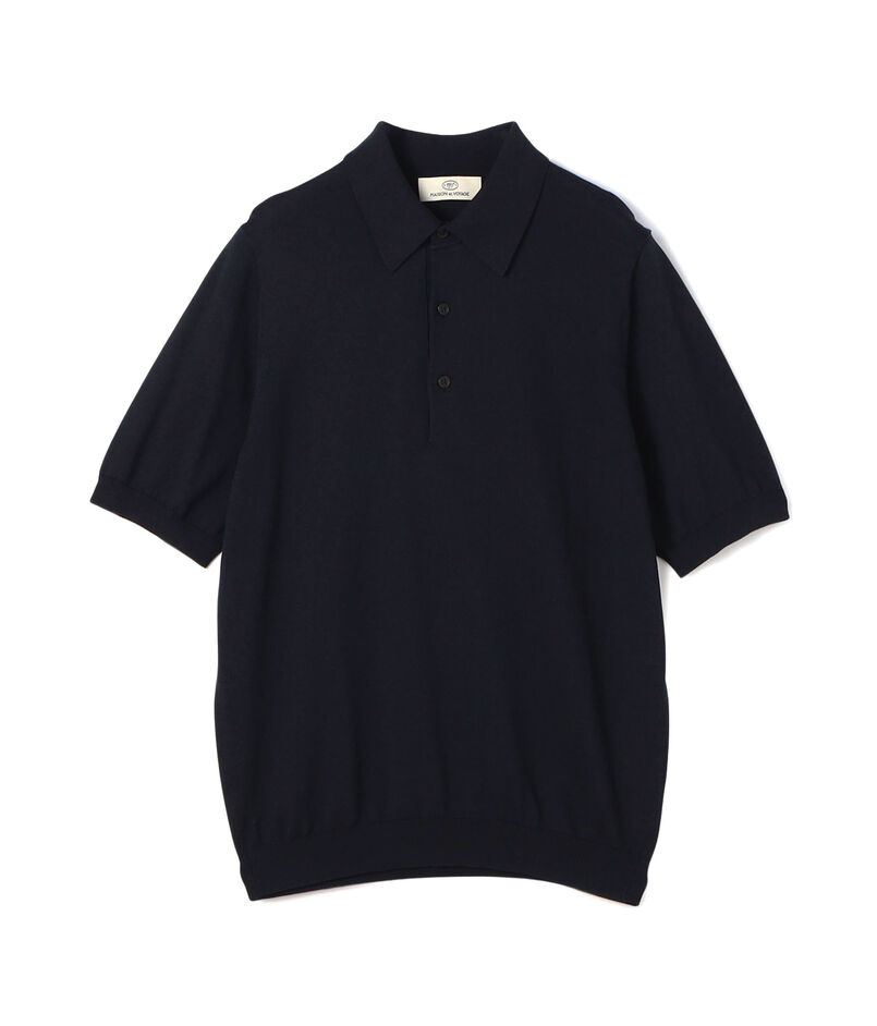 シルクコットン ニットポロシャツ SESIA