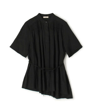 レーヨンシルククロス アシンメトリーヘムブラウス