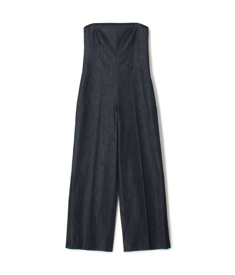 コットンシルク デニムライクコンビネゾン