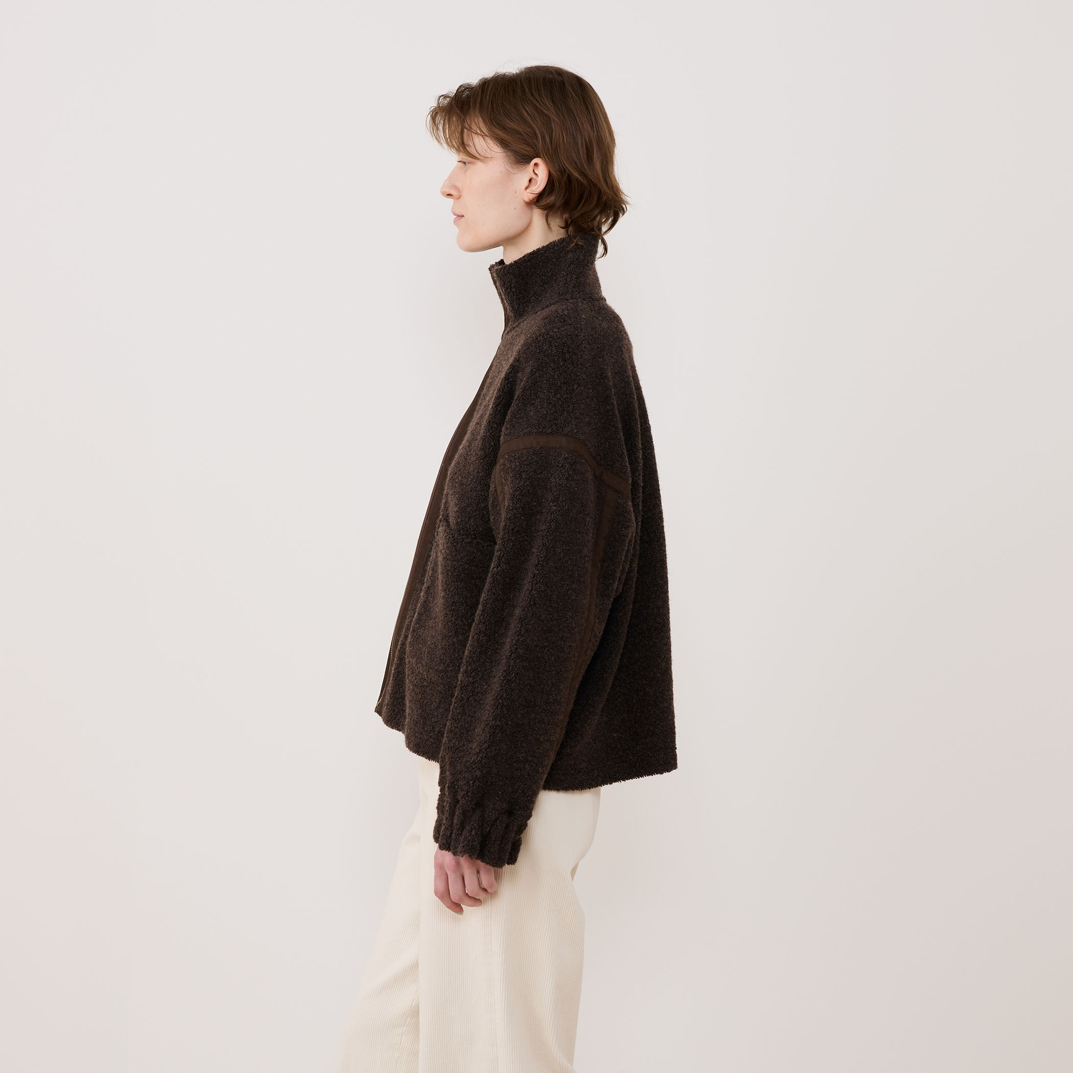 別注】V::room ウールボアフリース ジップアップジャケット