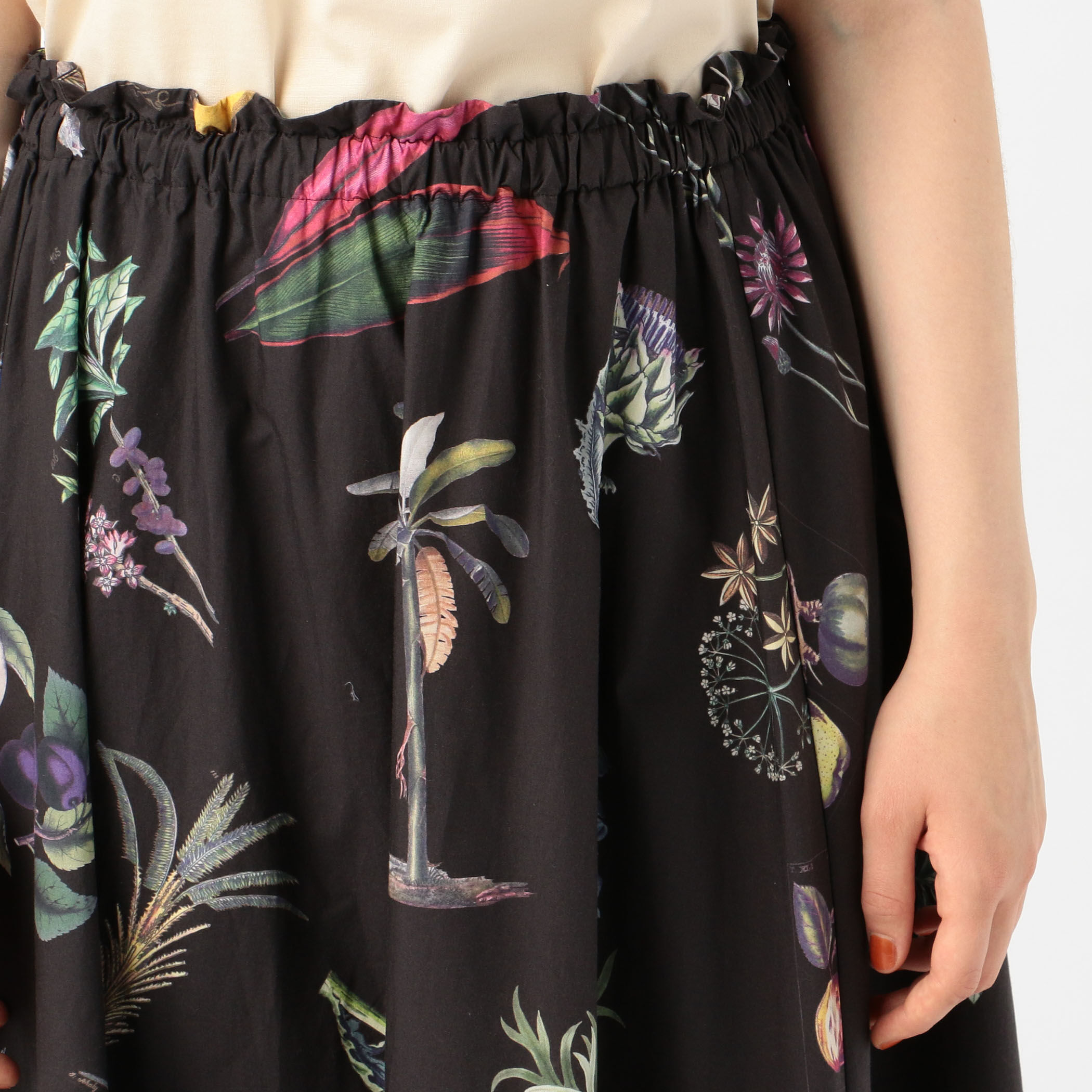 □CABaN NEW BOTANICAL コットン ロングスカート