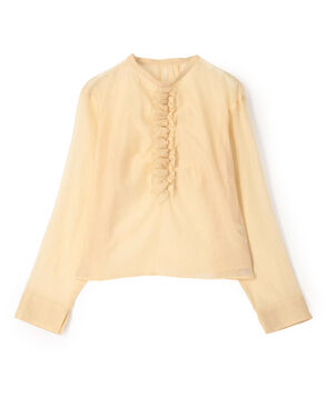 シルクブレンドスラブ プルオーバーブラウス