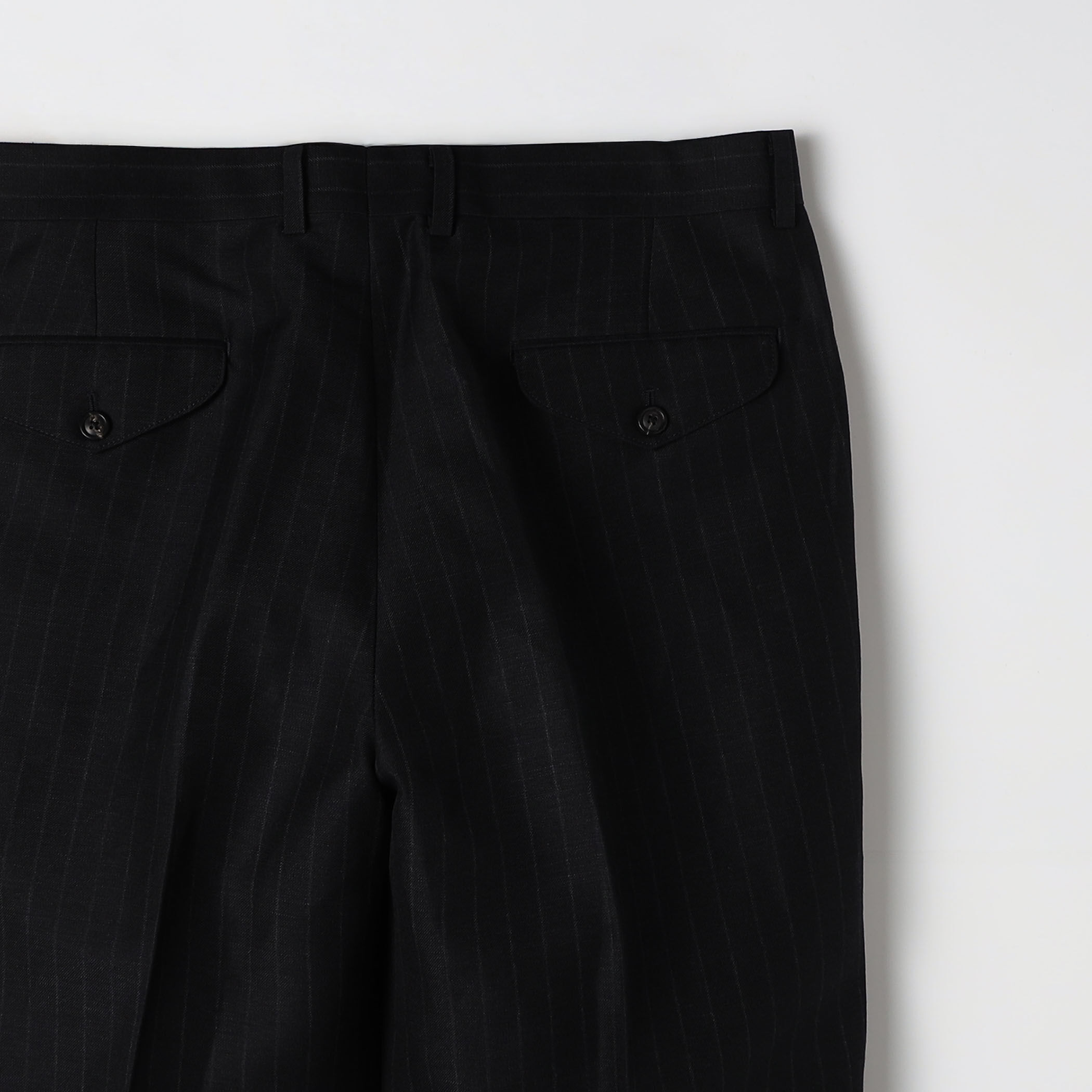 リネンウール 1プリーツ ストレートスラックス DORMEUIL BELFAST
