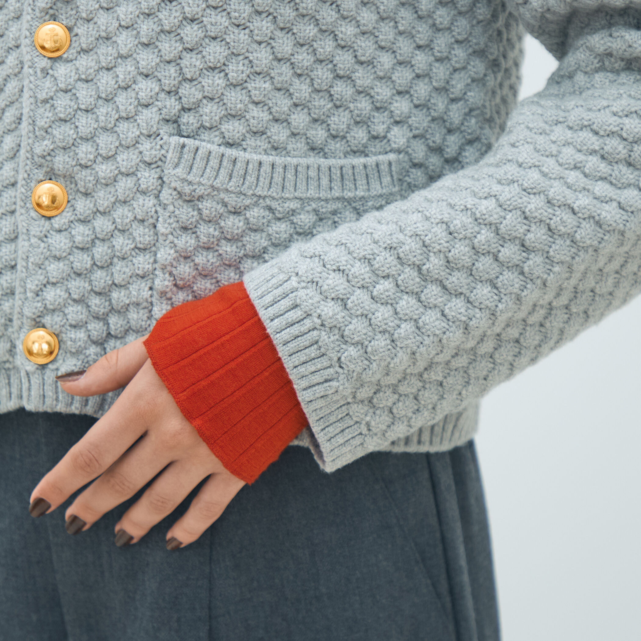 ハイブリットケーブル クルーネックカーディガン｜トゥモローランド