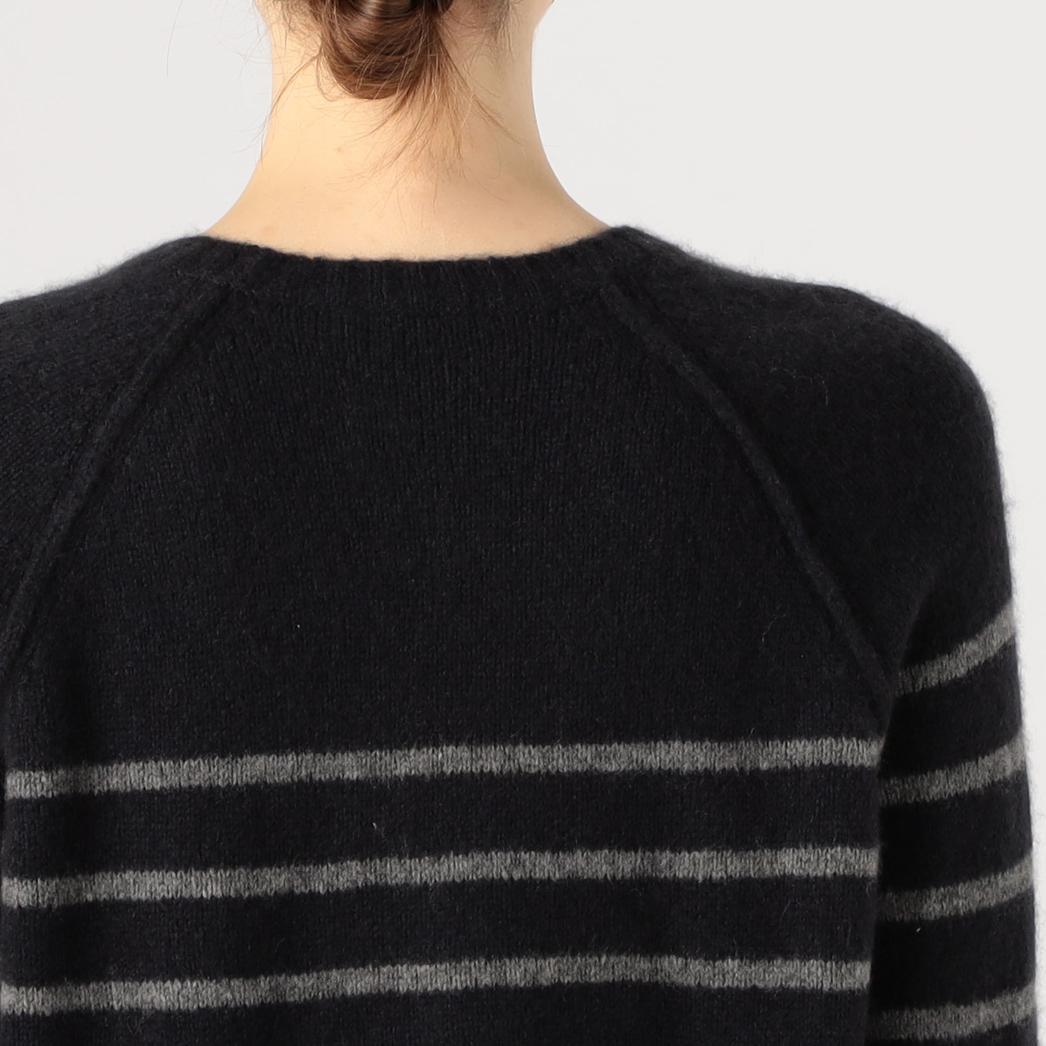 カシミヤボーダー ラグランスリーブプルオーバー WLTC3866