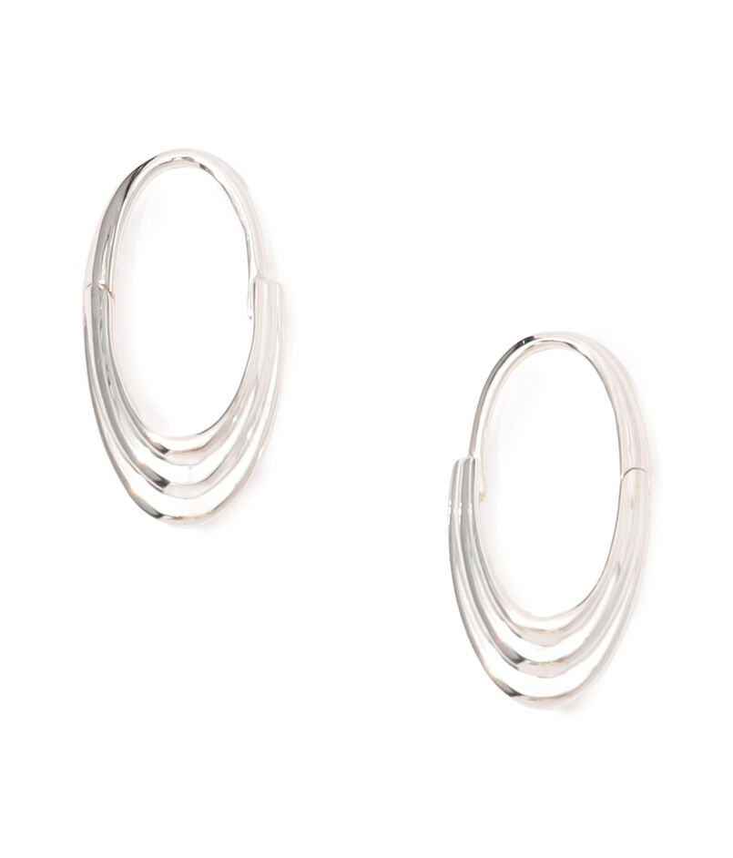 Otiumberg. Roscida Ridged Hoops シルバー ピアス