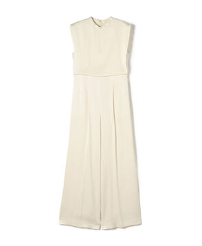 サテンジョーゼット ハイウエストオールインワン