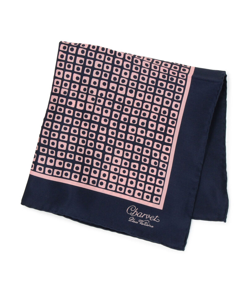 Charvet シルクプリント ポケットチーフ