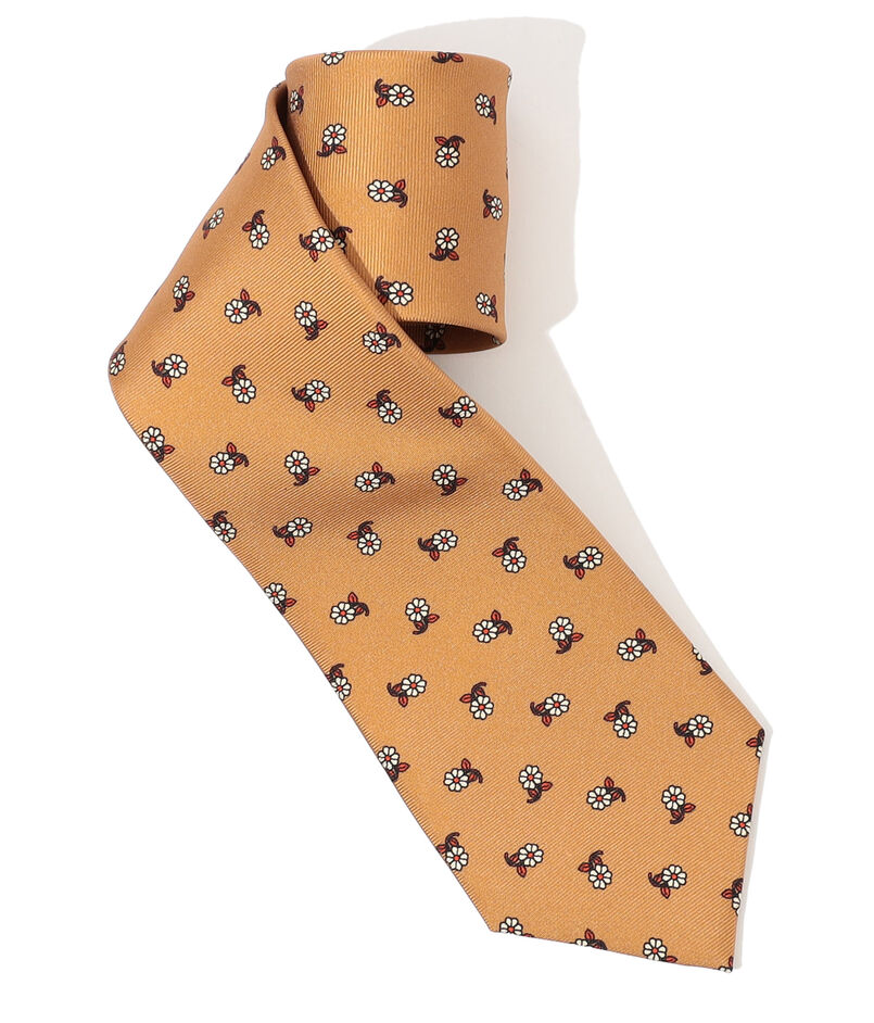 ERRICO FORMICOLA シルクプリント 花柄ネクタイ
