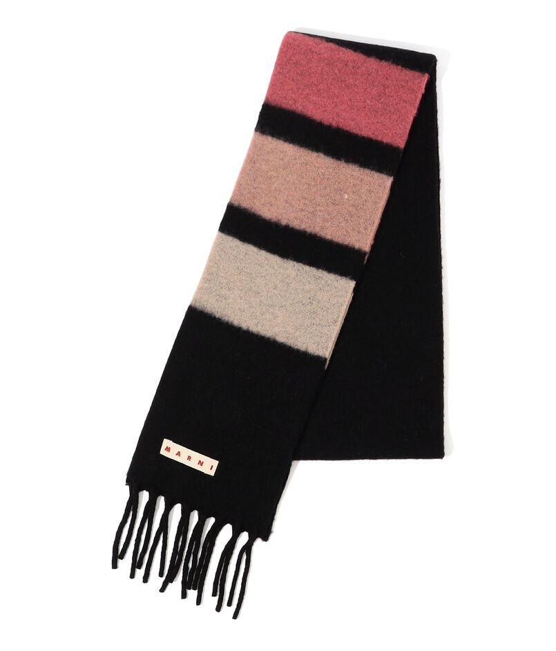 ■MARNI アルパカウールミックス ボーダースカーフ