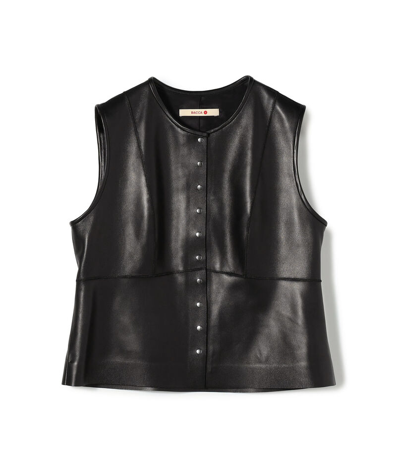 シープスキン ペプラムベスト