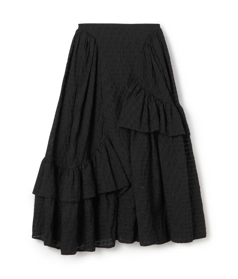CECILIE BAHNSEN アシンメトリー ラッフルスカート