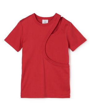 HYKE LAYERED SHORT-SLV TEE レイヤードTシャツ