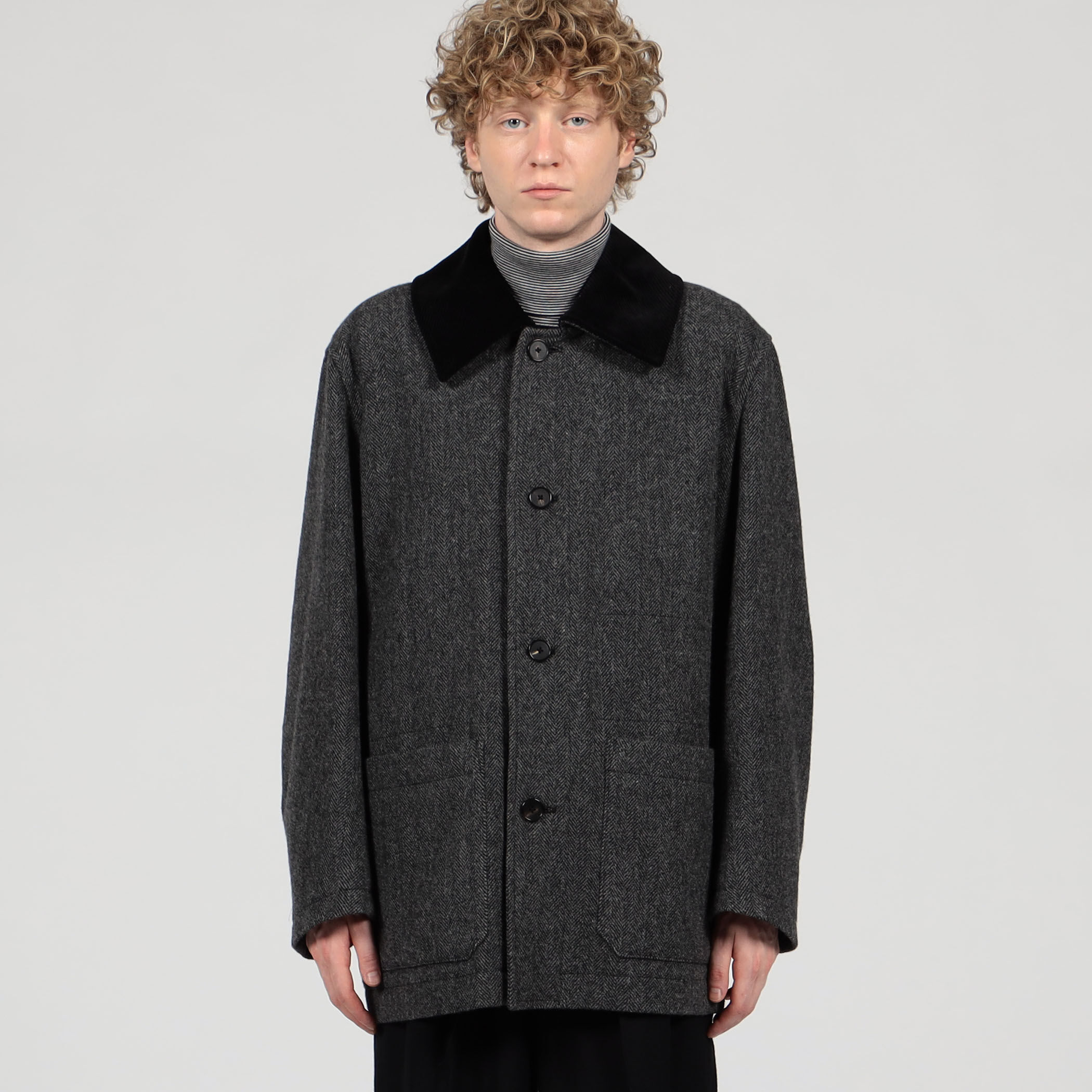 The CLASIK DONKY COAT ウール ヘリンボーン ショートコート
