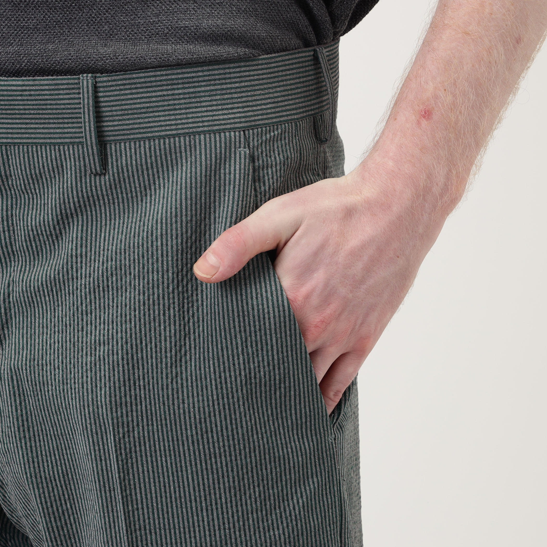 PT TORINO REBEL ストレッチウール ストライプスラックス