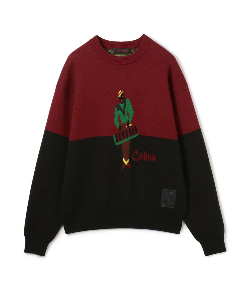 CABaN Cotton cashmere Jacquard JAZZ VIBRAPHONE Crew Neck Pullover