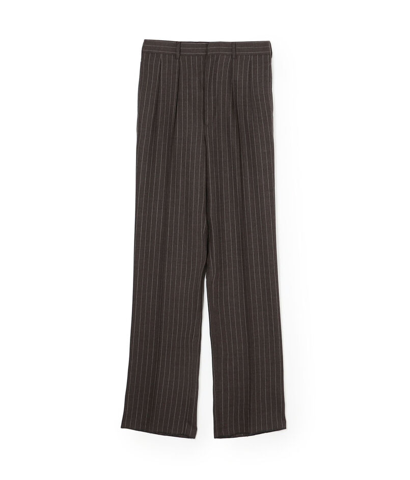 BERNARD ZINS H8 ウールストライプ 2プリーツトラウザーズ
