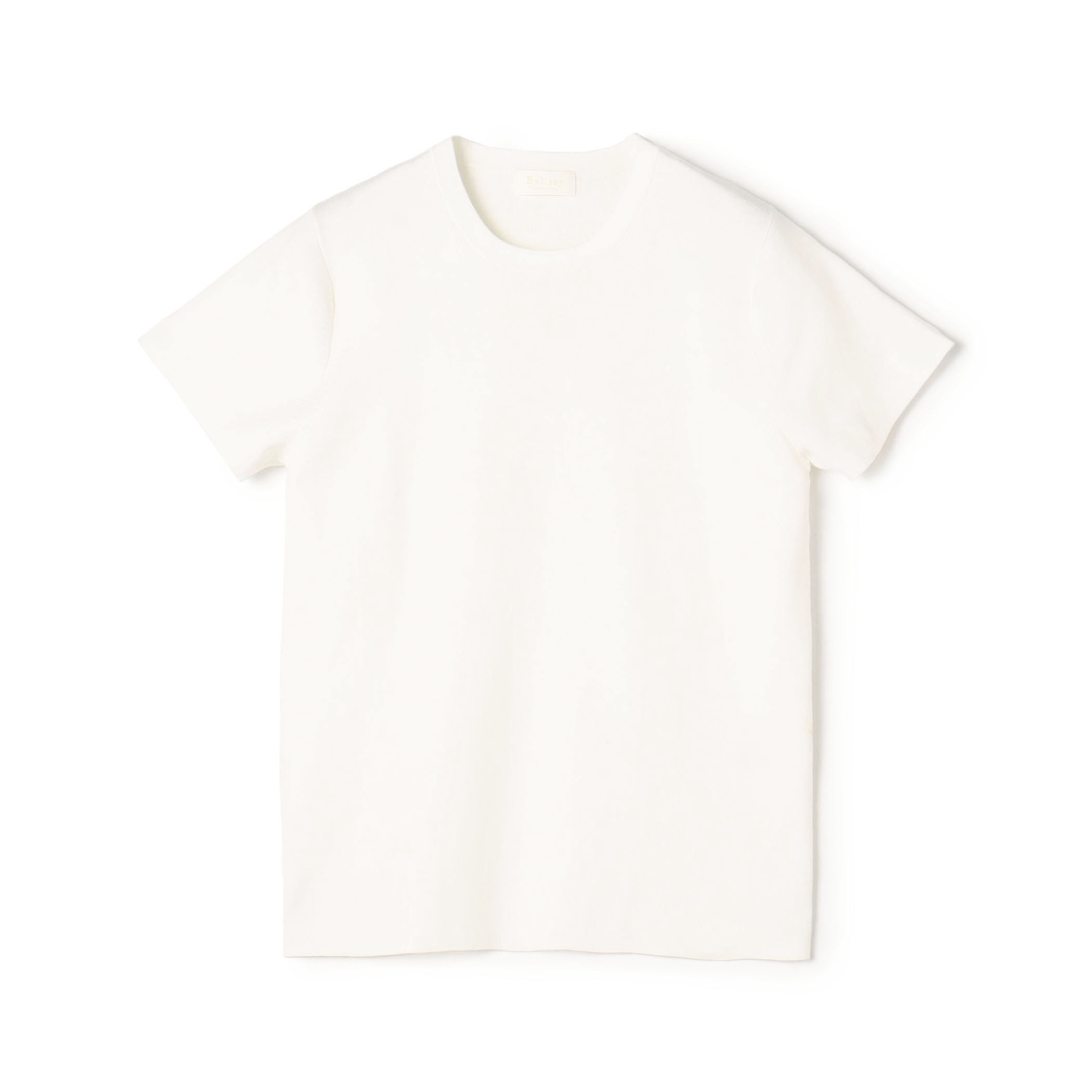 Ballsey 白 ベージュ ニット ドライコットン ハーフスリーブプルオーバー Ballsey 白 ベージュ ニット ドライコットン ハーフスリーブプル