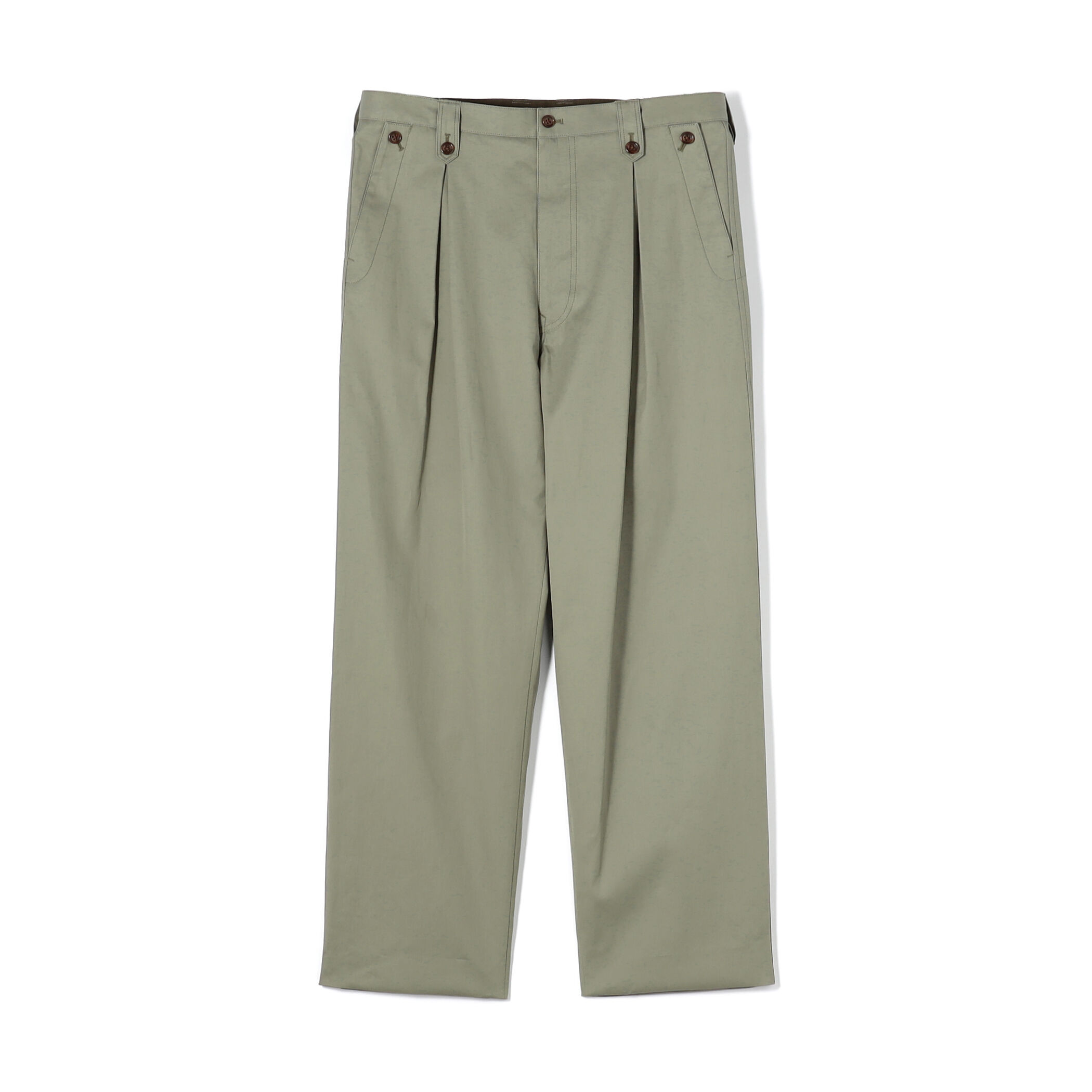 60/2コットンギャバジン 1タックペグトップパンツ｜トゥモローランド