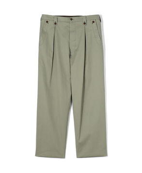 60/2コットンギャバジン 1タックペグトップパンツ