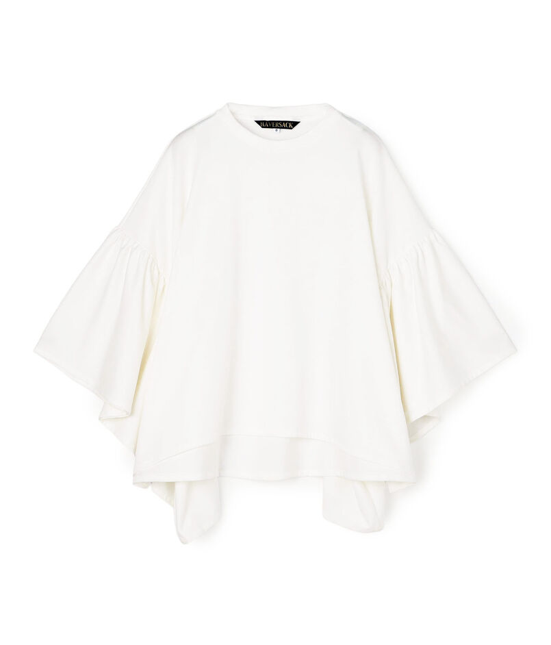 HAVERSACK コットンジャージー フリルスリーブプルオーバー