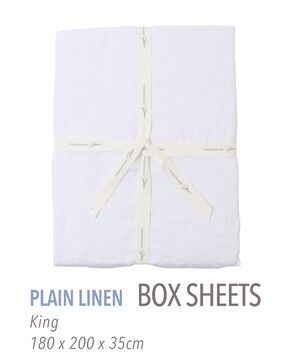 プレーンリネン ボックスシーツ（キング）