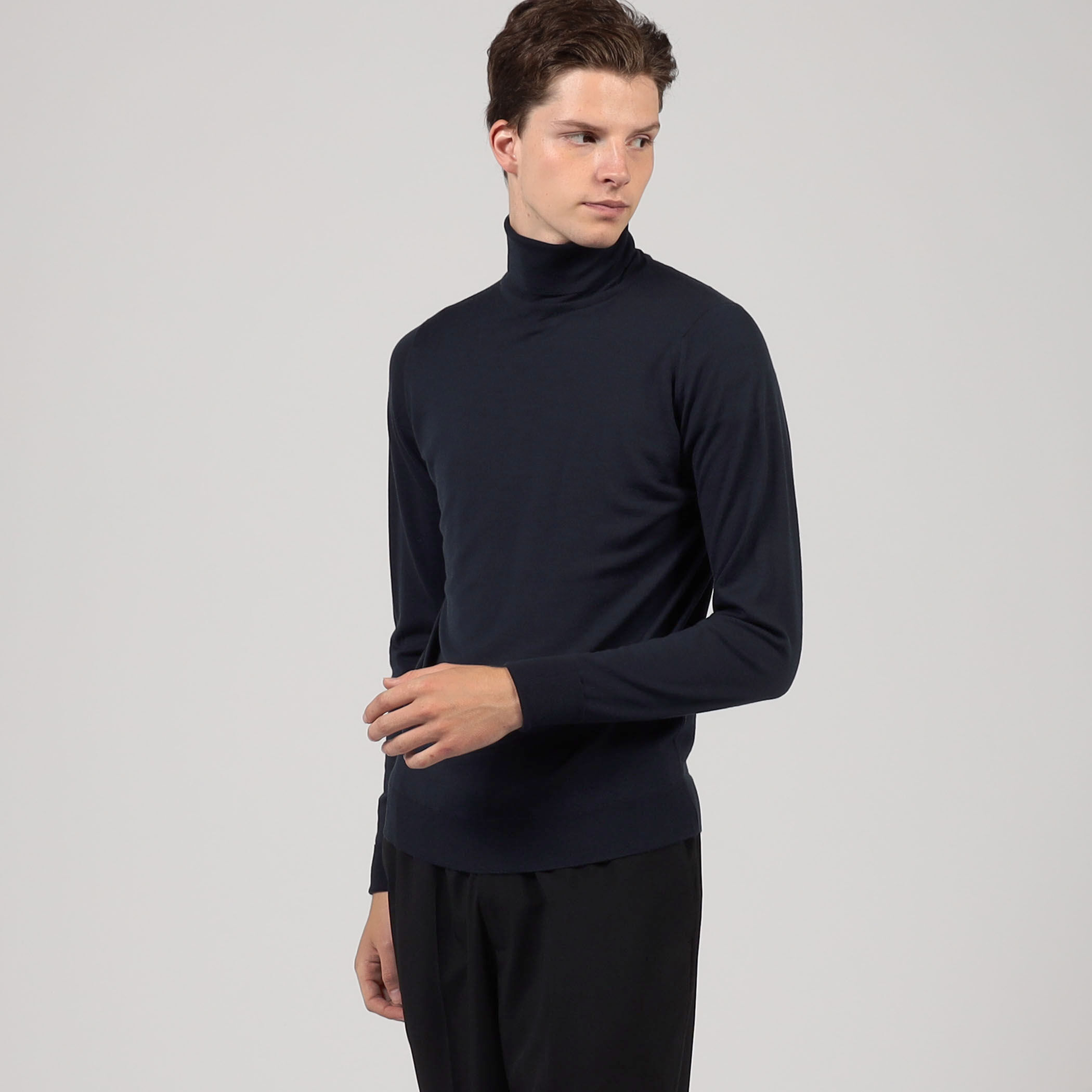 JOHN SMEDLEY 30G EASY FIT タートルネック RICHARDS