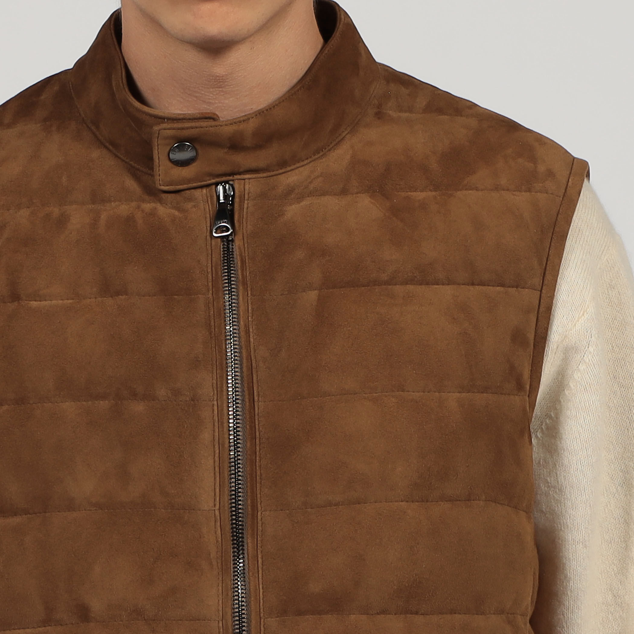 別注】EMMTI JURI DOWN VEST スエード ダウンベスト