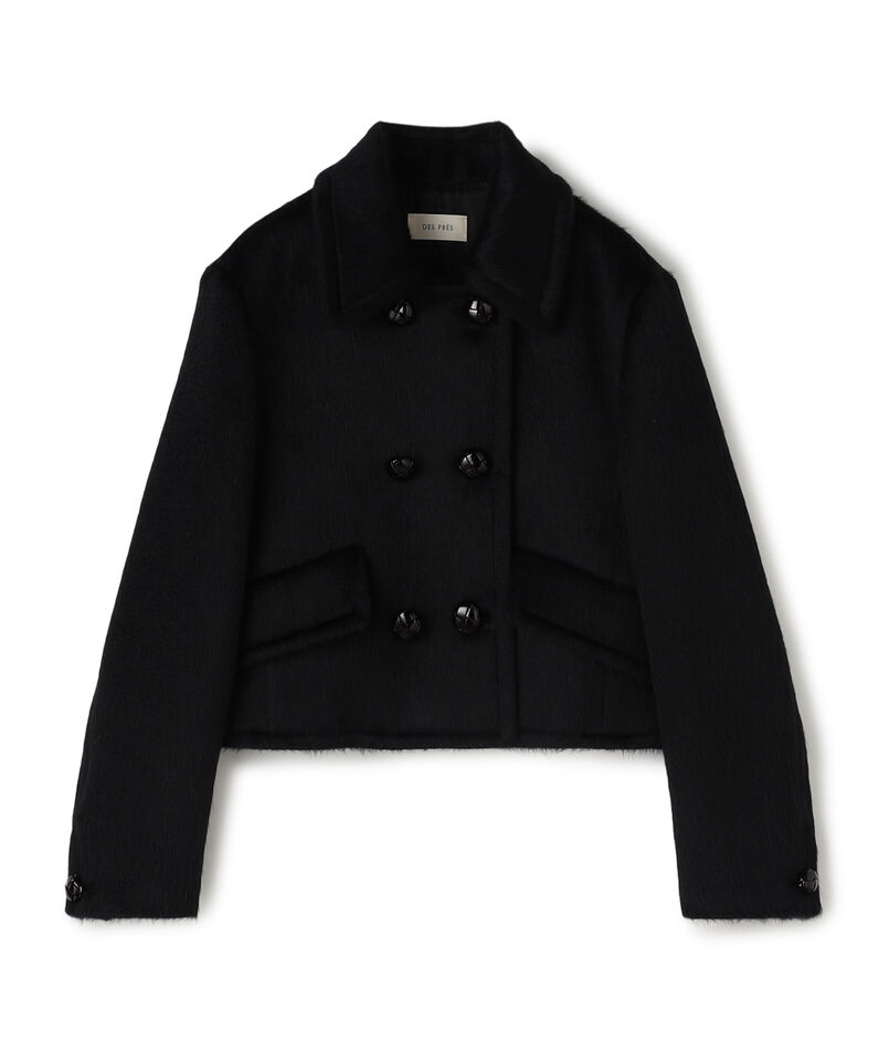 スーリーアルパカブラックシャギー ショートジャケット