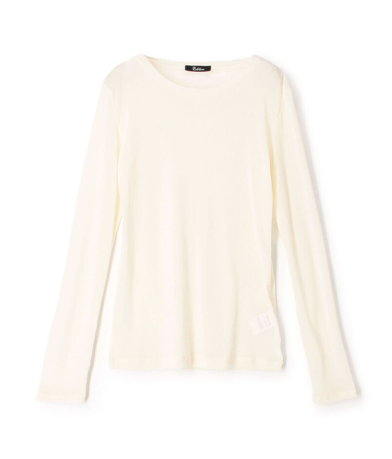 flocky finish Crew Neck tops
