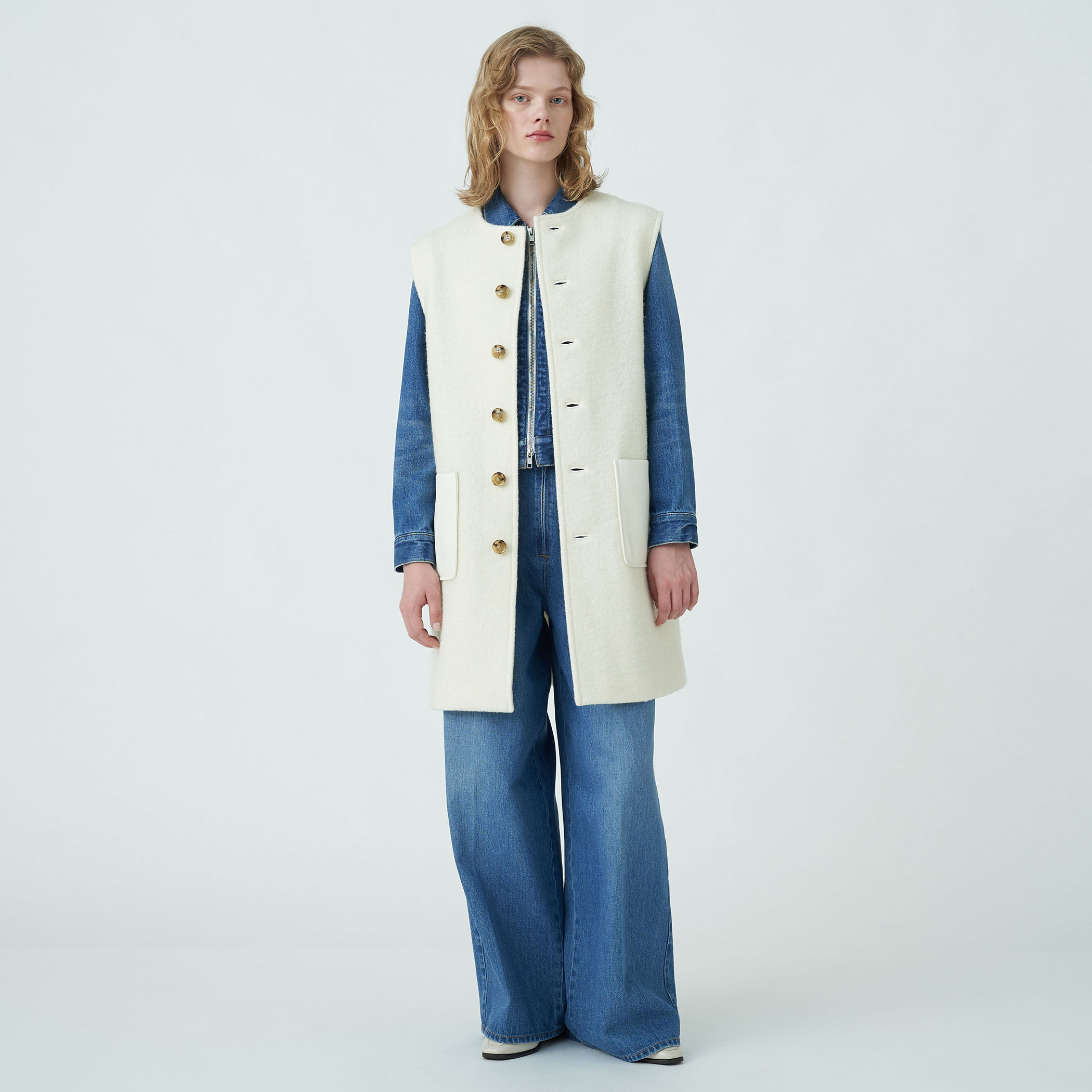 シープパイル クルーネックジレ｜トゥモローランド 公式通販