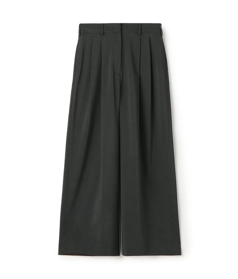 【一部WEB先行予約】ポリエステルツイル ２タックスラックスパンツ