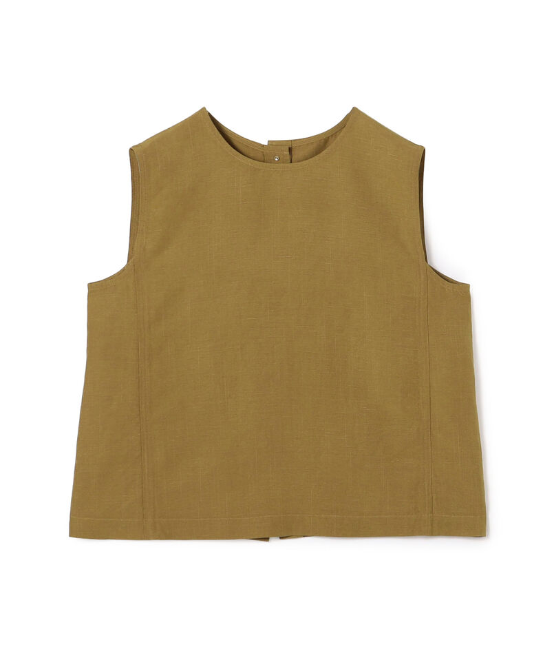 リネンキュプラシルクコンパクト 2-wayノースリーブブラウス