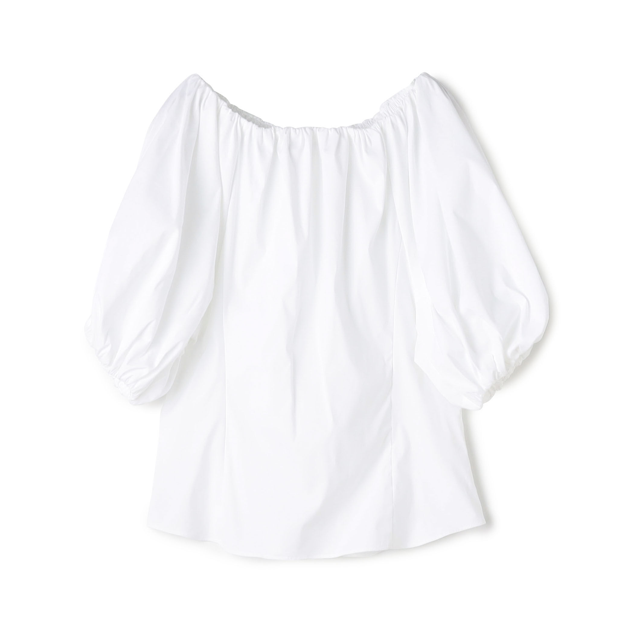 未使用 25SS DES PRES デプレ ストレッチポプリン ギャザーブラウス 22-01-51-01412 Fサイズ ネイビー レディース 古着 中古 USED DES PRES（デプレ） ブラウス シャツ ストレッチポプリン ギャザー