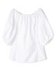 ストレッチポプリン ギャザーブラウス