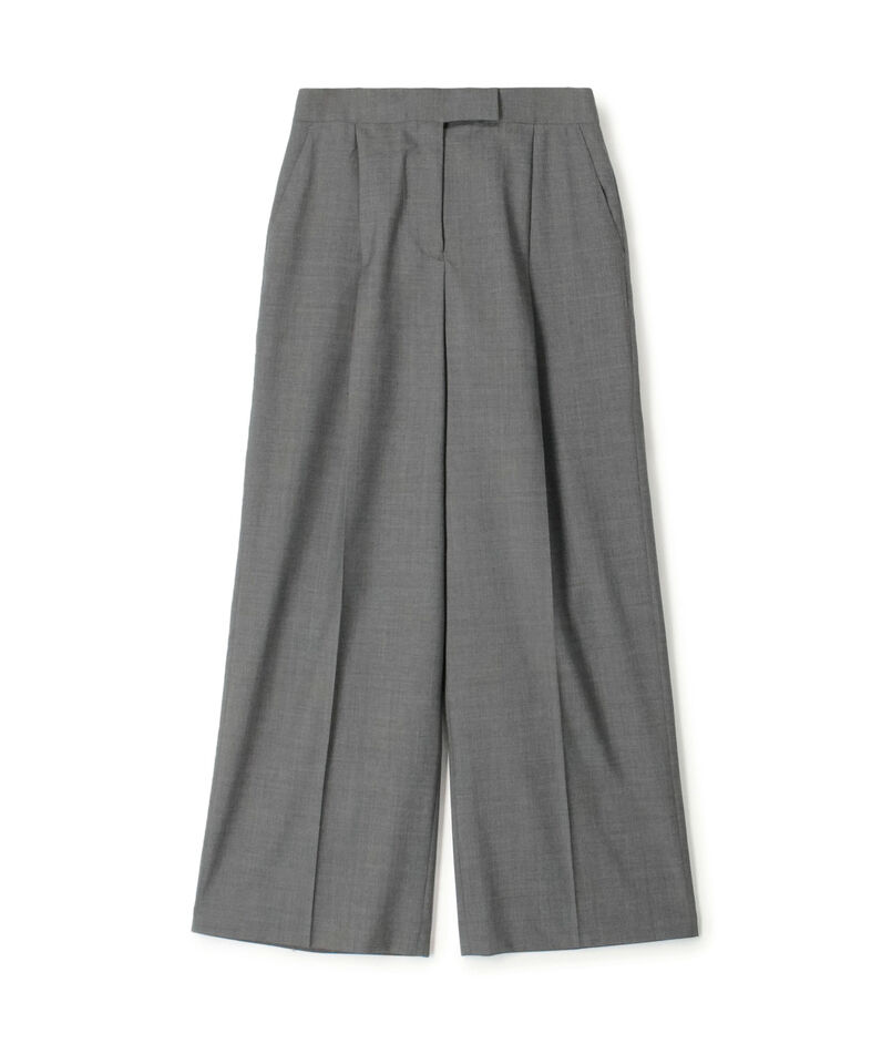 スーパーウールトロピカルウール センタープレスワイドパンツ