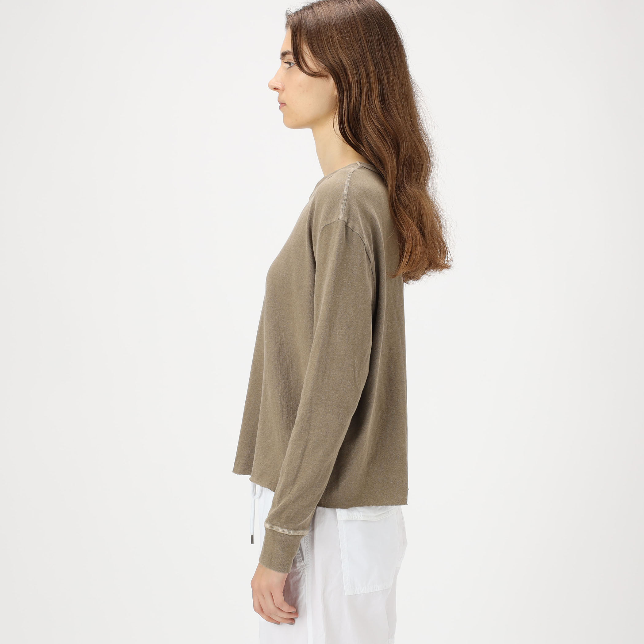 スラブジャージー ロングスリーブカットソー WJD3957