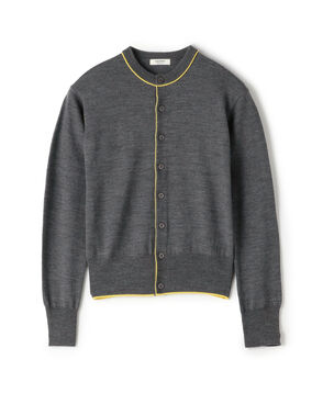 プレーンウール クルーネックカーディガン