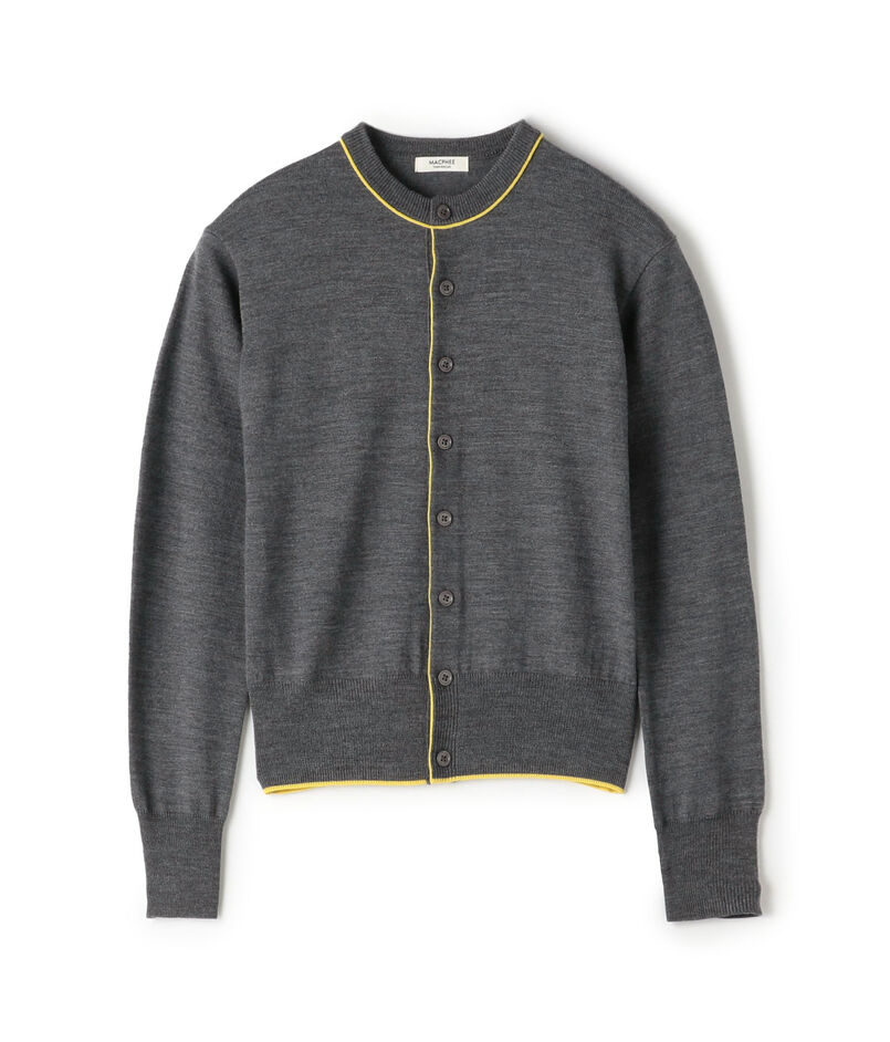 プレーンウール クルーネックカーディガン