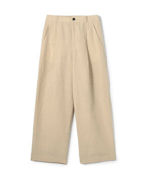 【WEB先行予約】リネンキュプラシルクコンパクト タックパンツ