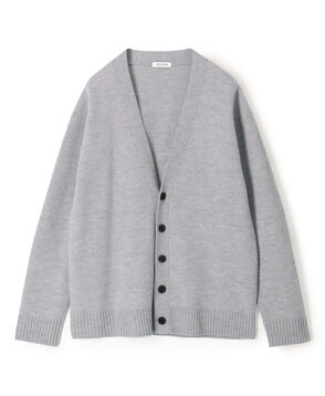 スラブ縮絨 Vネックカーディガン