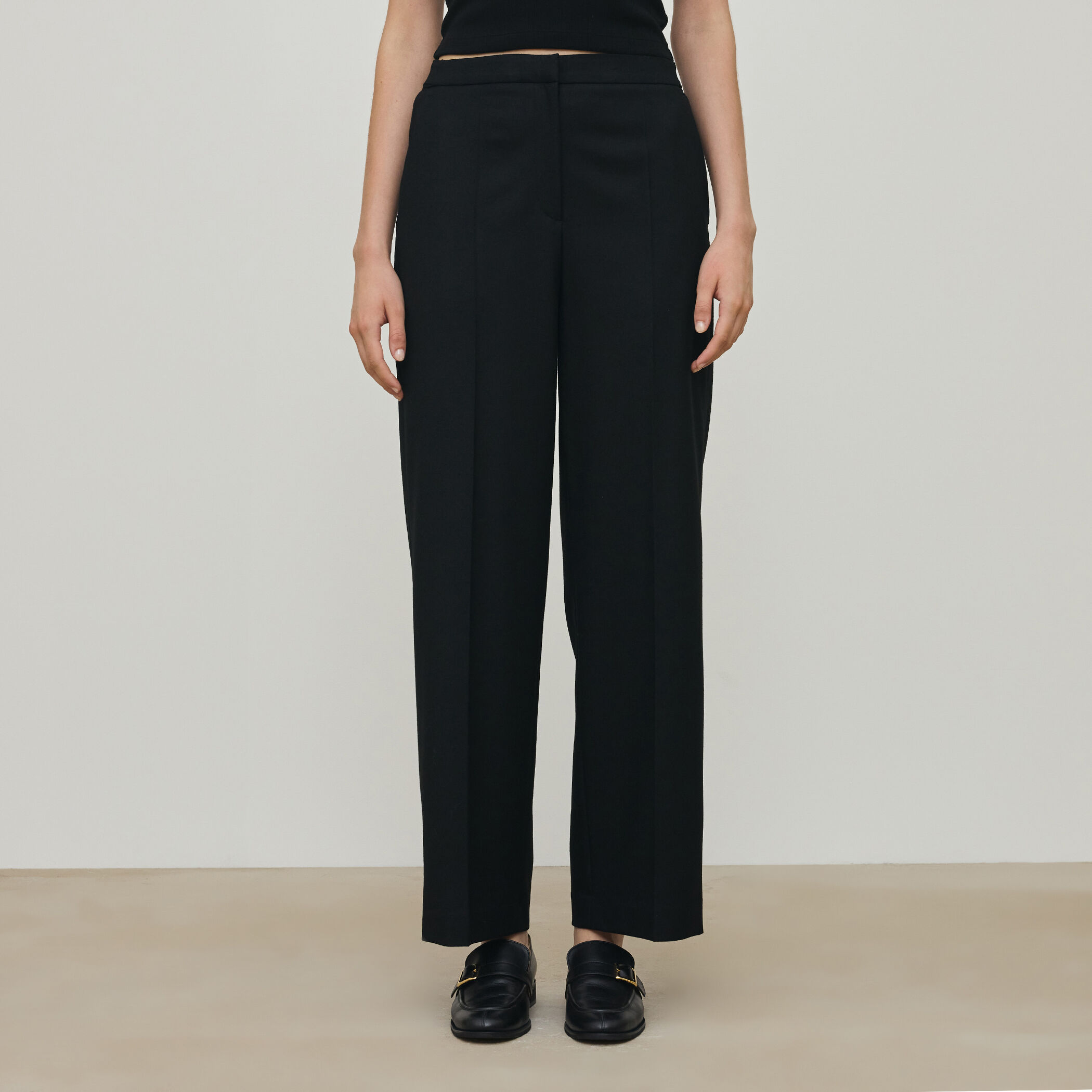 Phlannel ウールモヘアスラックス フランネルウールストレッチ セミワイドパンツ｜トゥモローランド 公式通販