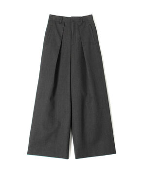 CABaN ウールギャバジン ワンタックワイドパンツ