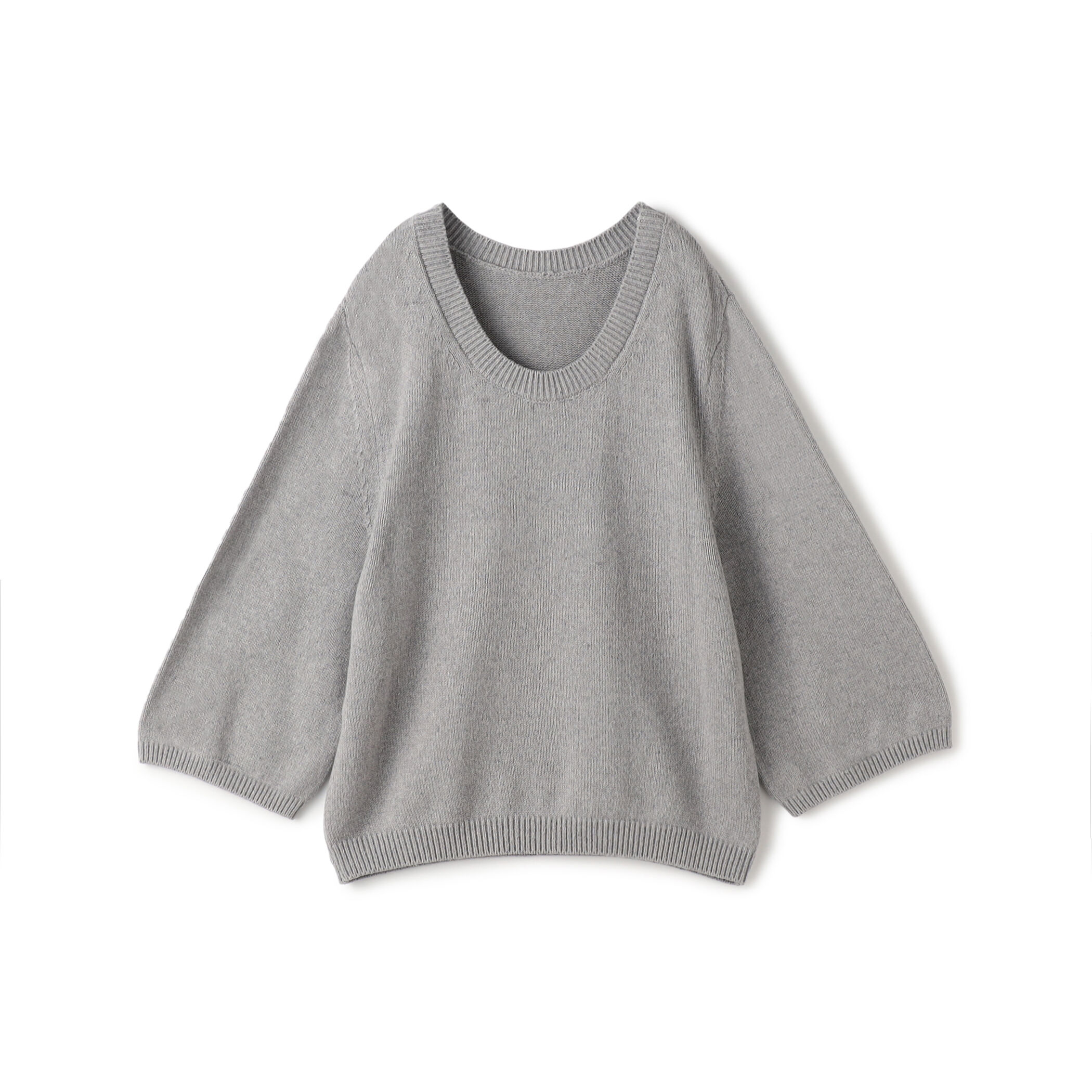 □コットンカシミヤ オーバルネックプルオーバー｜トゥモローランド