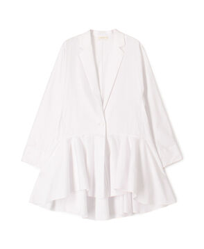 コットンナイロンストレッチ ペプラムジャケット
