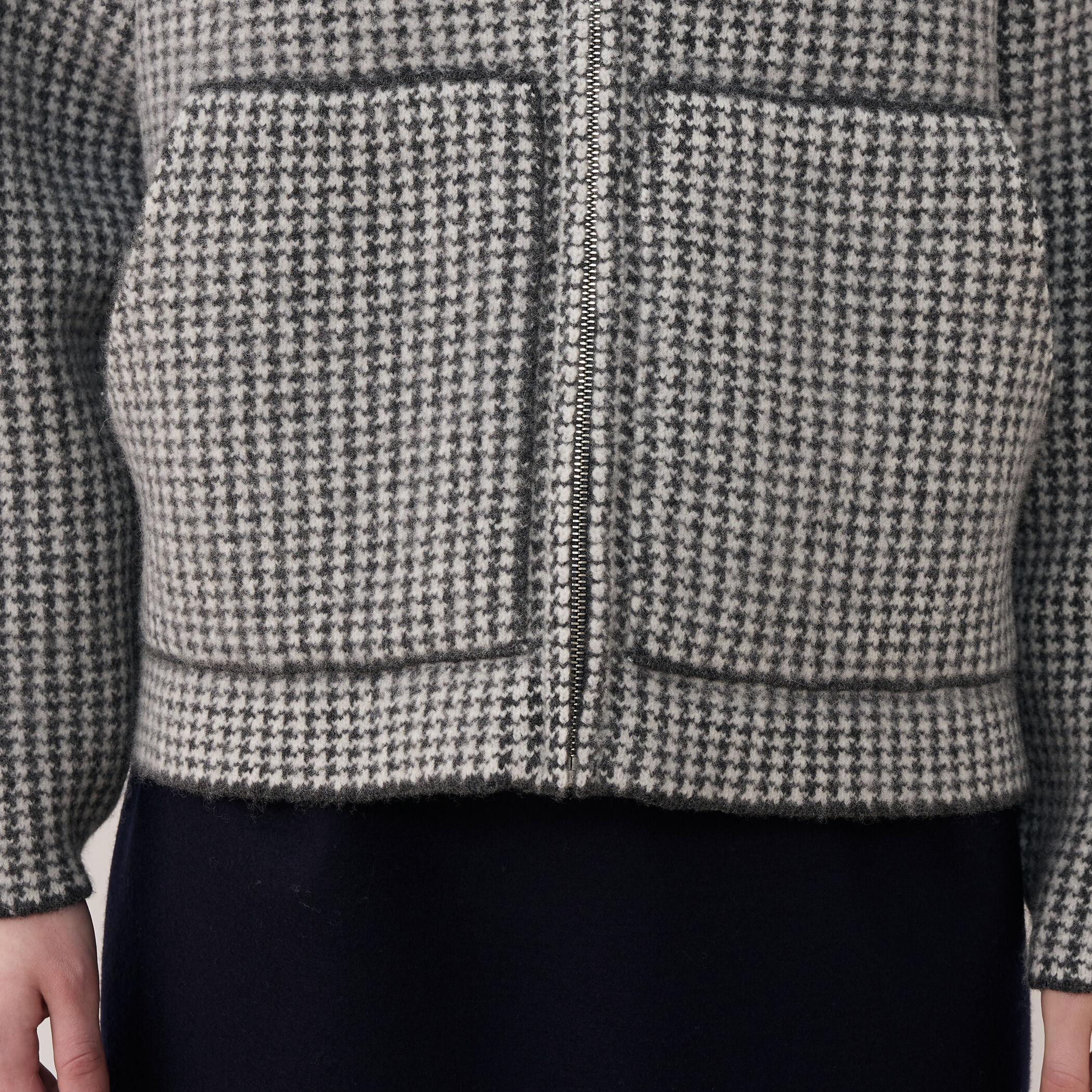 オーストラリアンラムズウールダブルフェイス ジップアップブルゾン