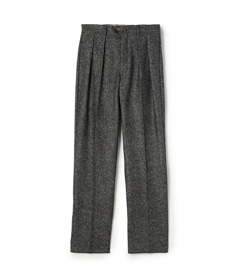 BERNARD ZINS VANEAU ウールホームスパン 2プリーツトラウザーズ