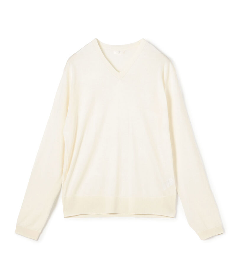 ウォッシャブルシルク Vネックプルオーバー